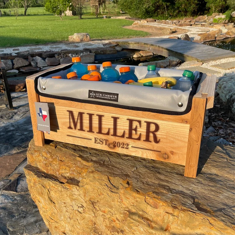 Backyard Decor, Personalized Cooler, Wooden Cooler, Patio Furniture, Outdoor Furniture, Cooler, Tabletop Cooler